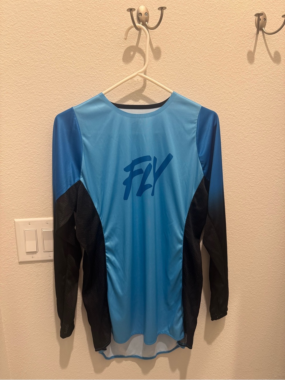 FLY Racing Blue Black Long Sleeve Athletic Jersey Shirt